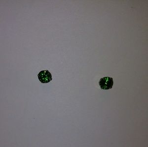 Round Emerald Earrings